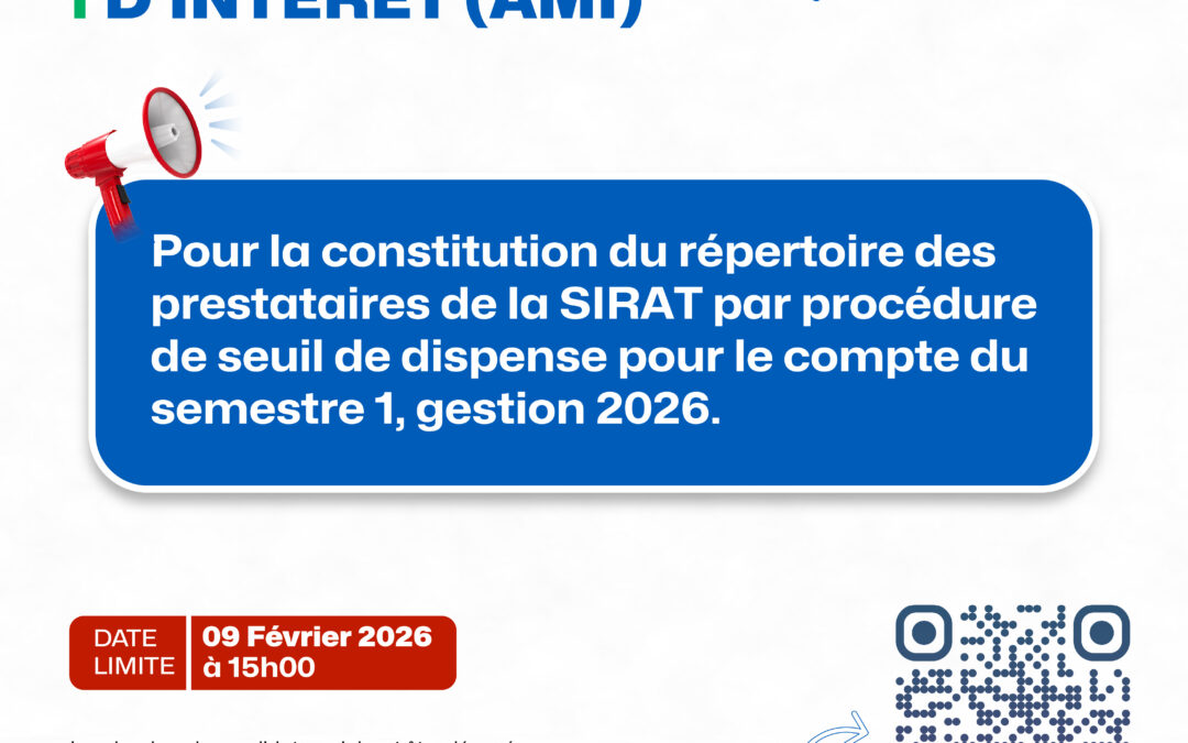 AVIS D&rsquo;APPEL A MANIFESTATION D&rsquo;INTERET (AMI)